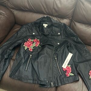 Tribal PU Leather Jacket
